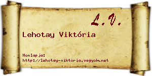 Lehotay Viktória névjegykártya